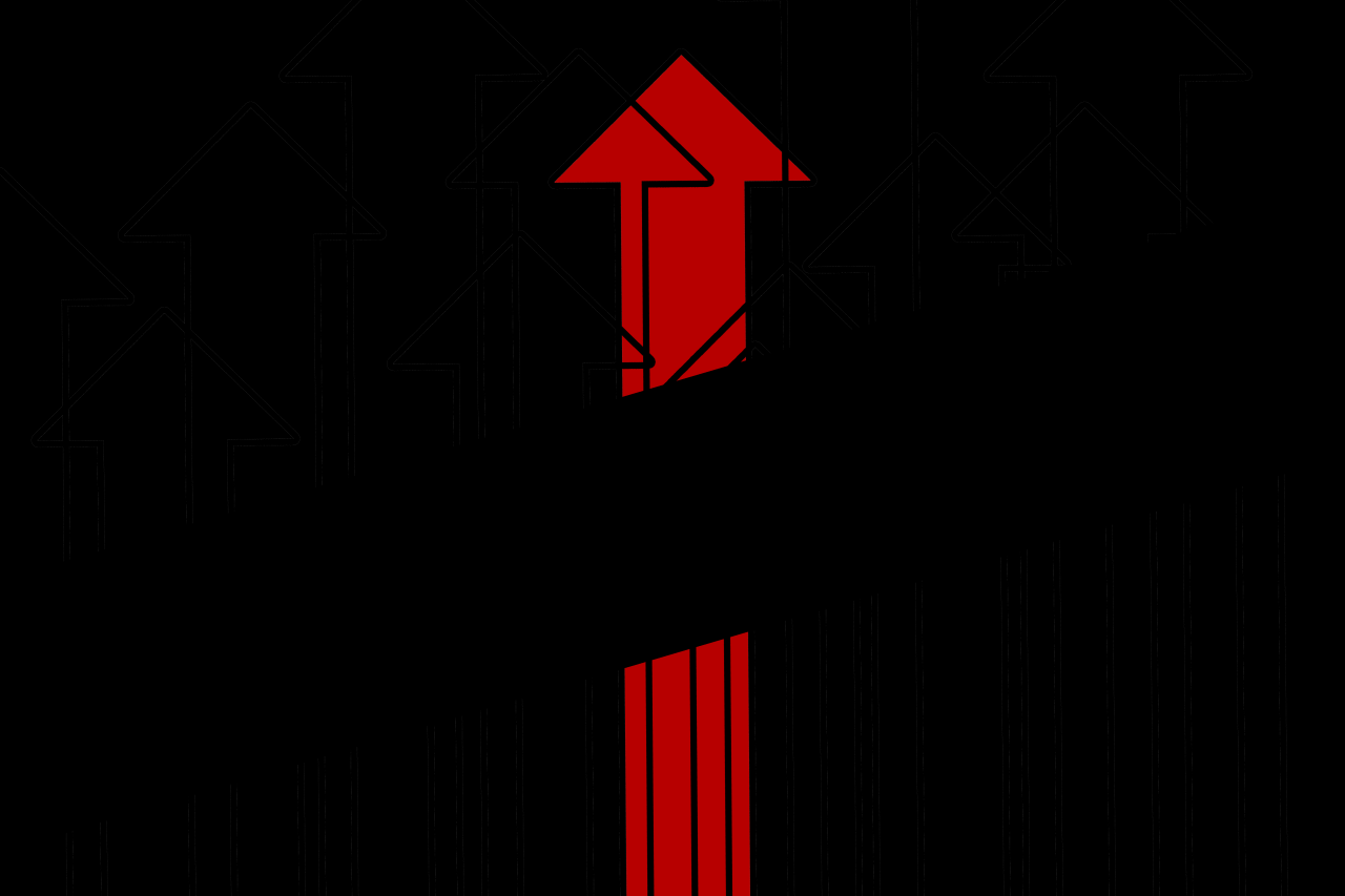 Upgrade drawing with arrows on white background free image download